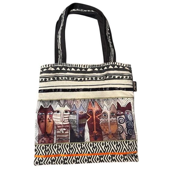 Laurel Burch Medium Cats Tote Shopper Beach Shoulder Bag  for Crazy Cat Ladies! - Picture 1 of 7